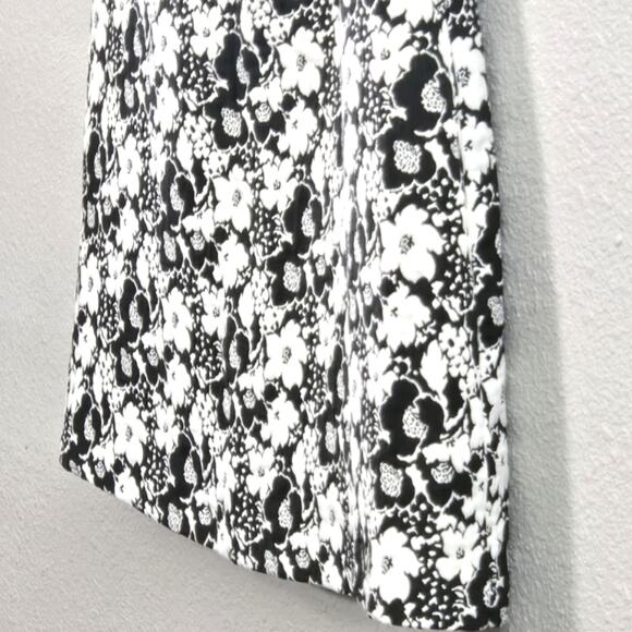 Topshop Mini Dress Coquette Mod Revival Black White Floral Cutout Summer Size 4 - Picture 7 of 13